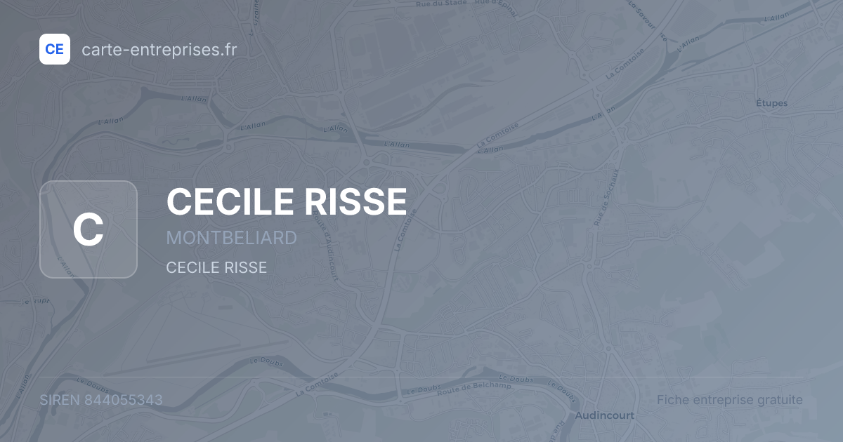 CECILE RISSE — 844055343 — fiche entreprise