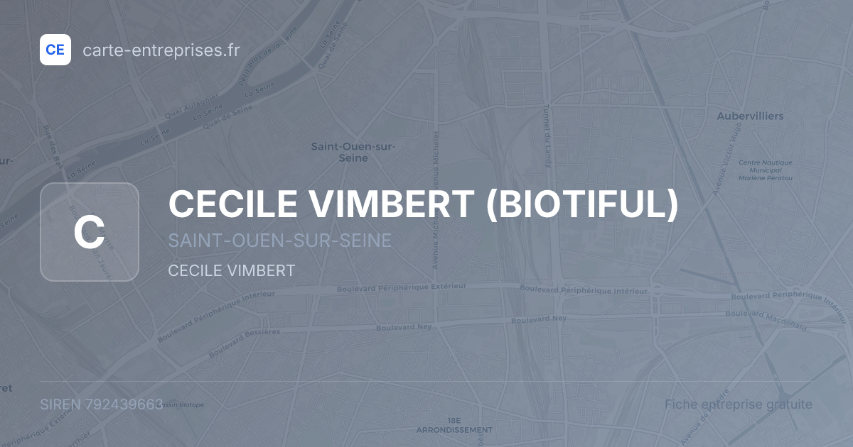 CECILE VIMBERT (BIOTIFUL) — 792439663 — fiche entreprise