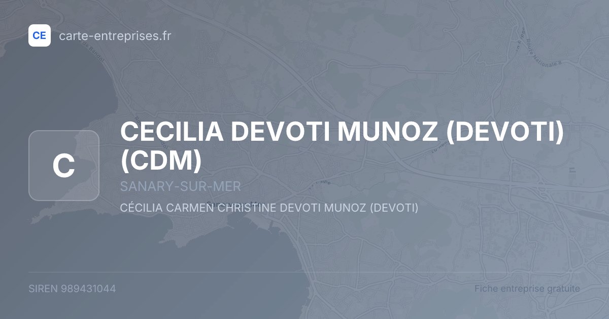 CECILIA DEVOTI MUNOZ (DEVOTI) (CDM) — 989431044 — fiche entreprise
