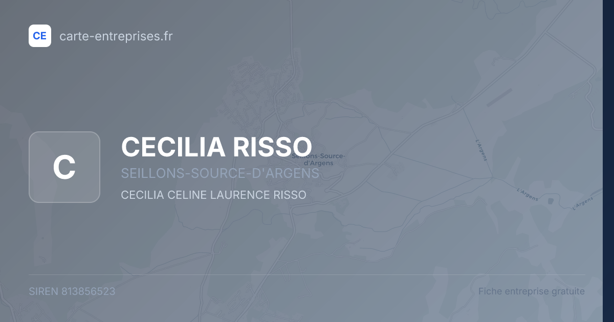 CECILIA RISSO — 813856523 — fiche entreprise