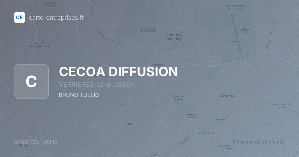 CECOA DIFFUSION — 799439849 — fiche entreprise
