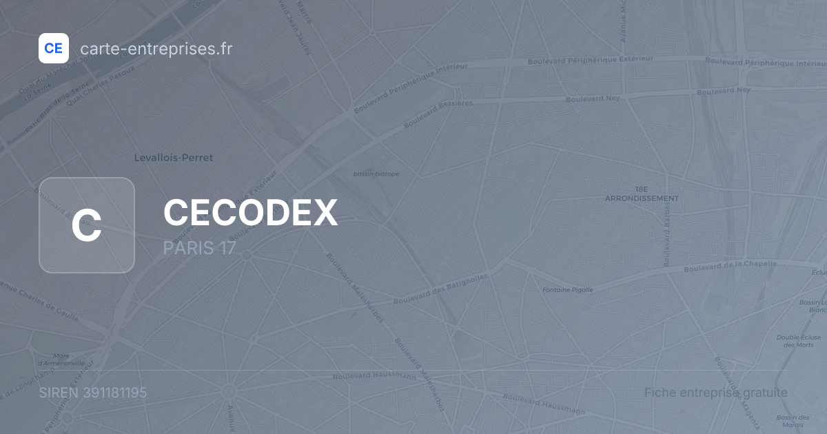 CECODEX — 391181195 — fiche entreprise