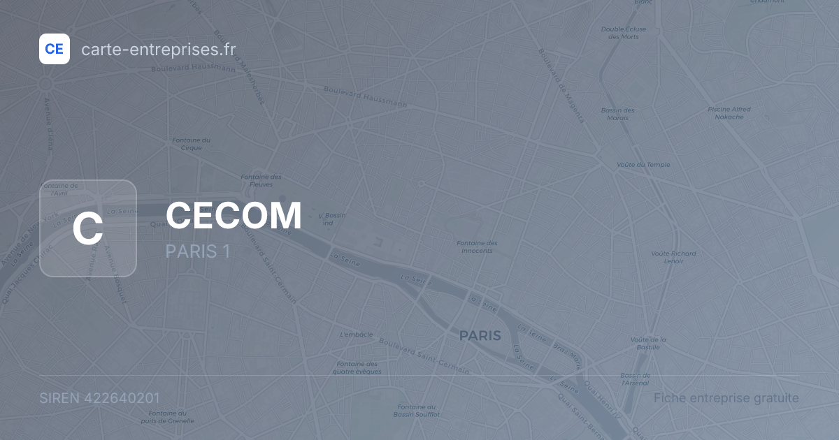 CECOM — 422640201 — fiche entreprise