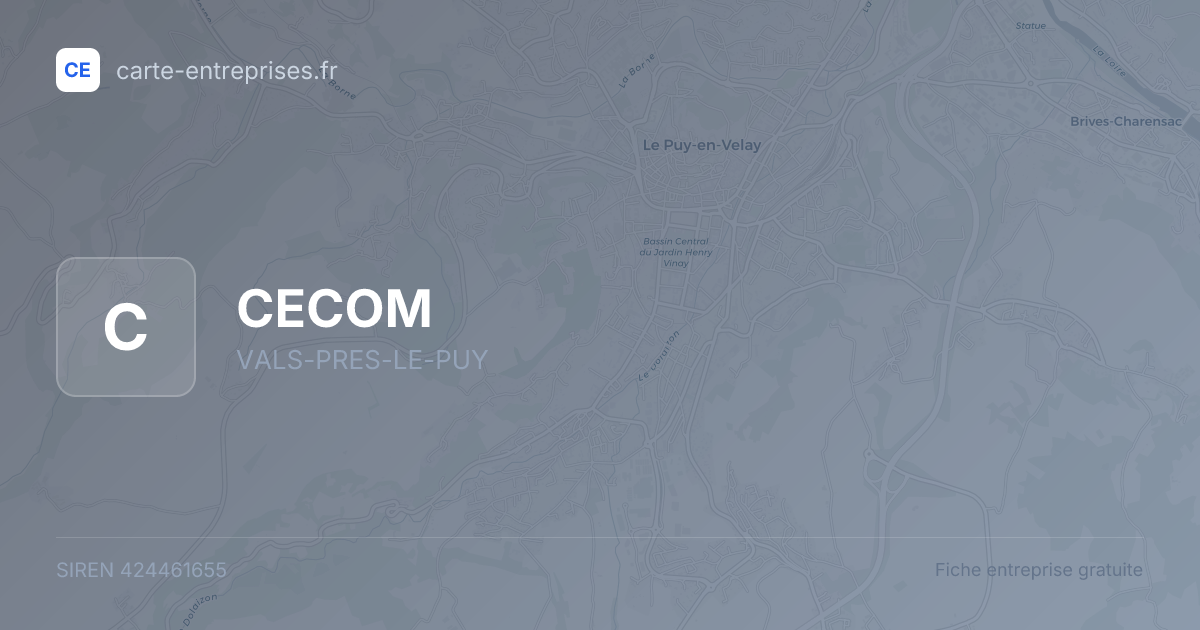 CECOM — 424461655 — fiche entreprise