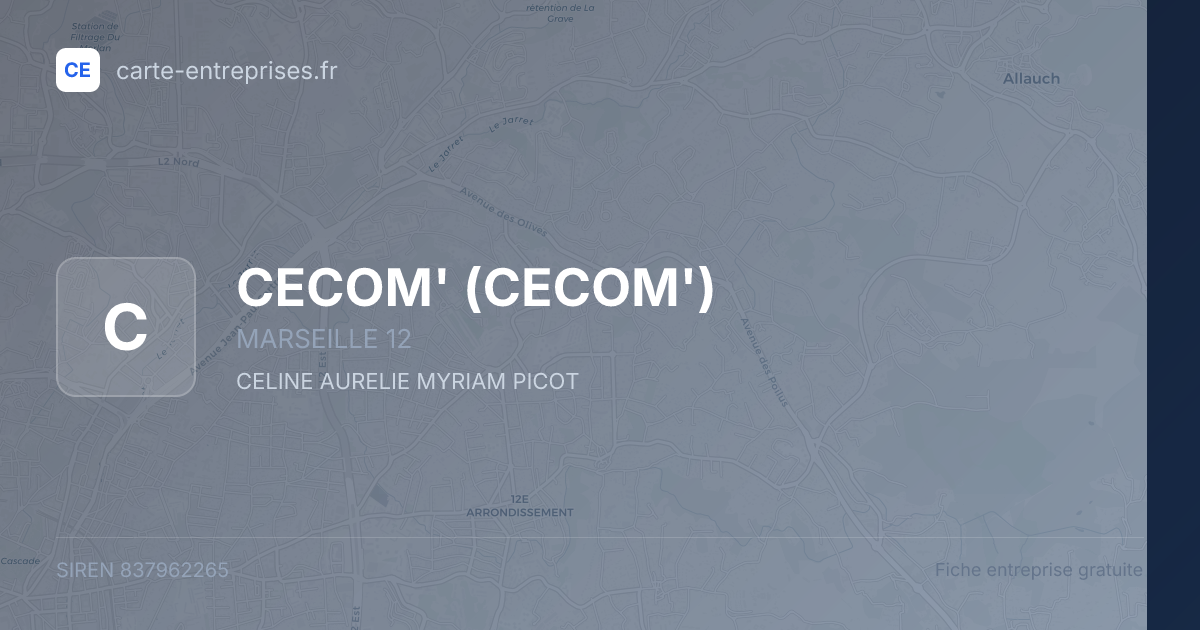 CECOM' — 837962265 — fiche entreprise