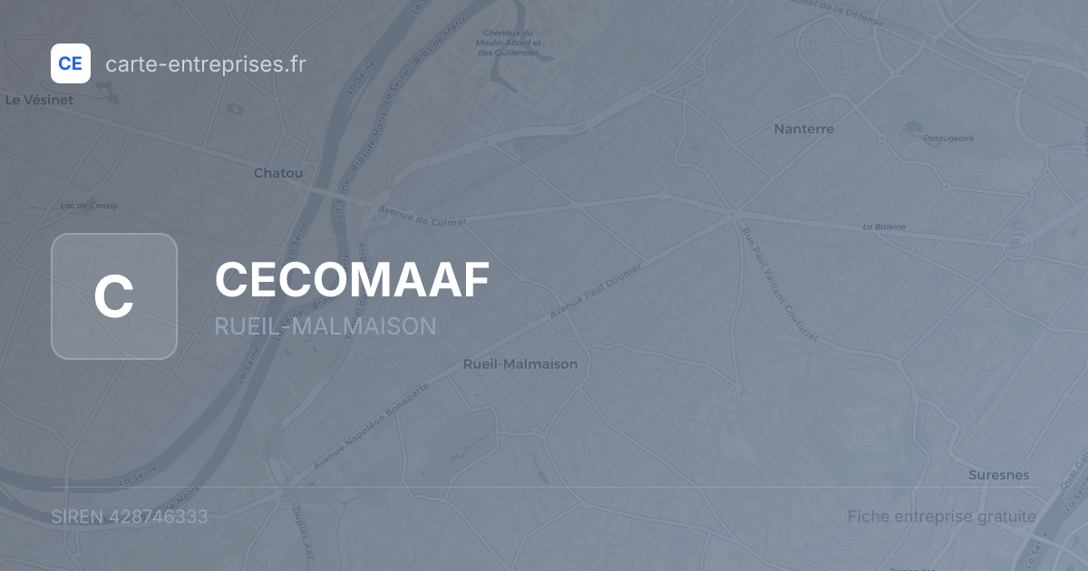 CECOMAAF — 428746333 — fiche entreprise