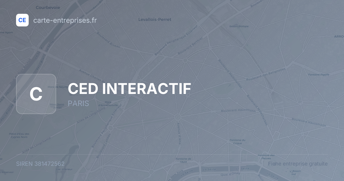 CED INTERACTIF — 381472562 — fiche entreprise
