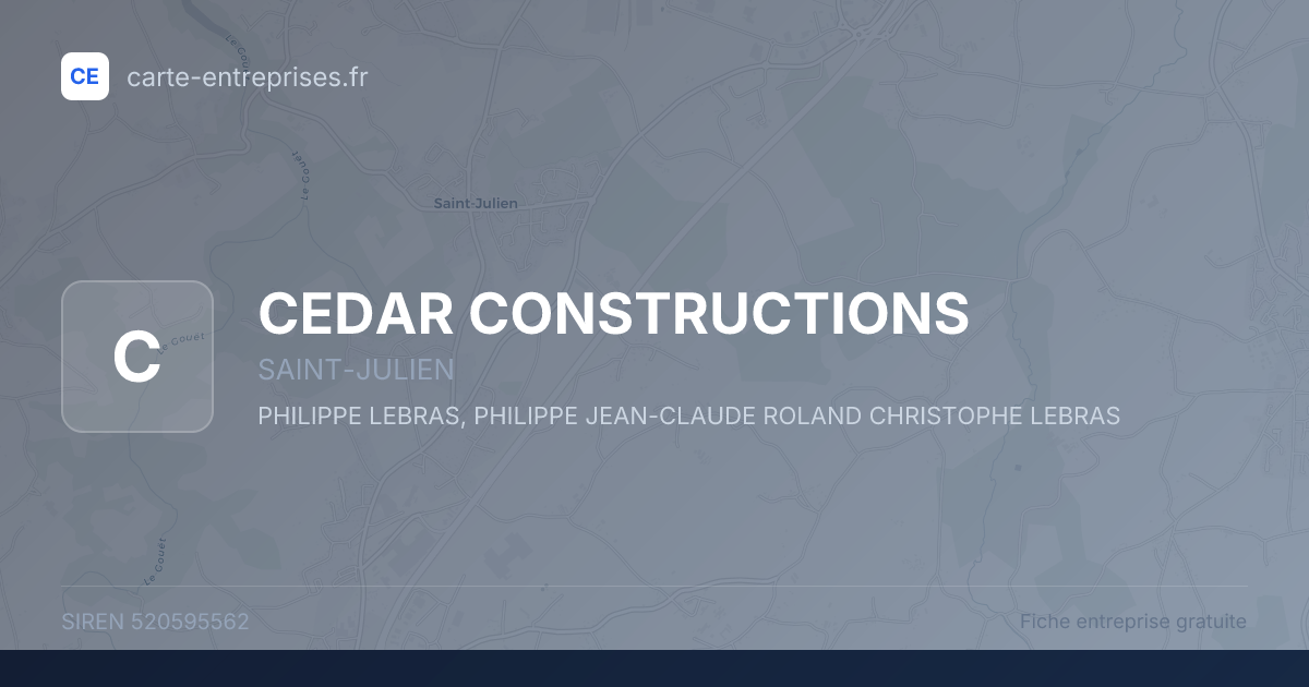 CEDAR CONSTRUCTIONS — 520595562 — fiche entreprise