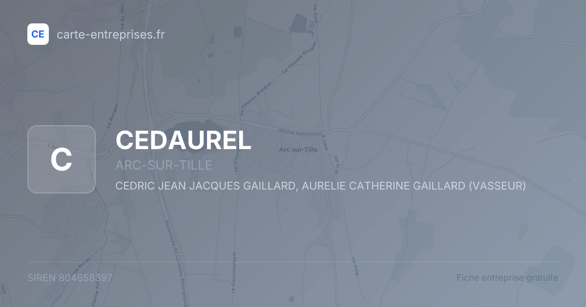 CEDAUREL — 804858397 — fiche entreprise