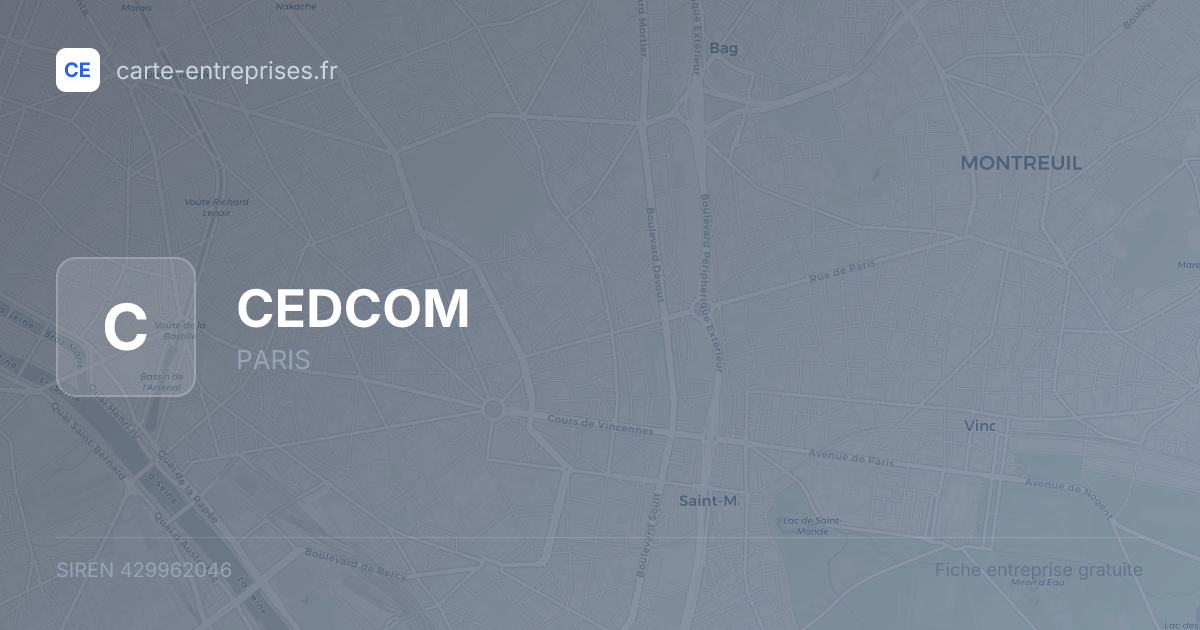 CEDCOM — 429962046 — fiche entreprise