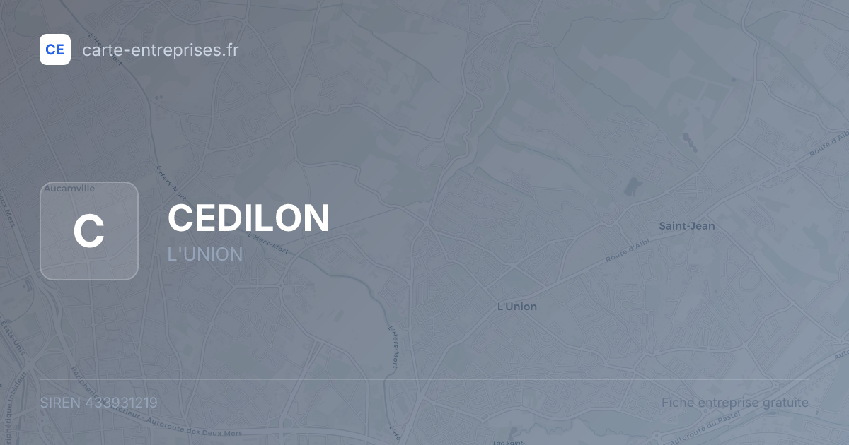 CEDILON — 433931219 — fiche entreprise