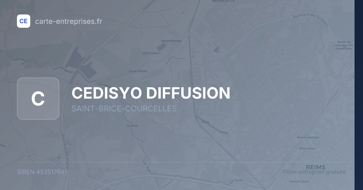 CEDISYO DIFFUSION — 453517641 — fiche entreprise