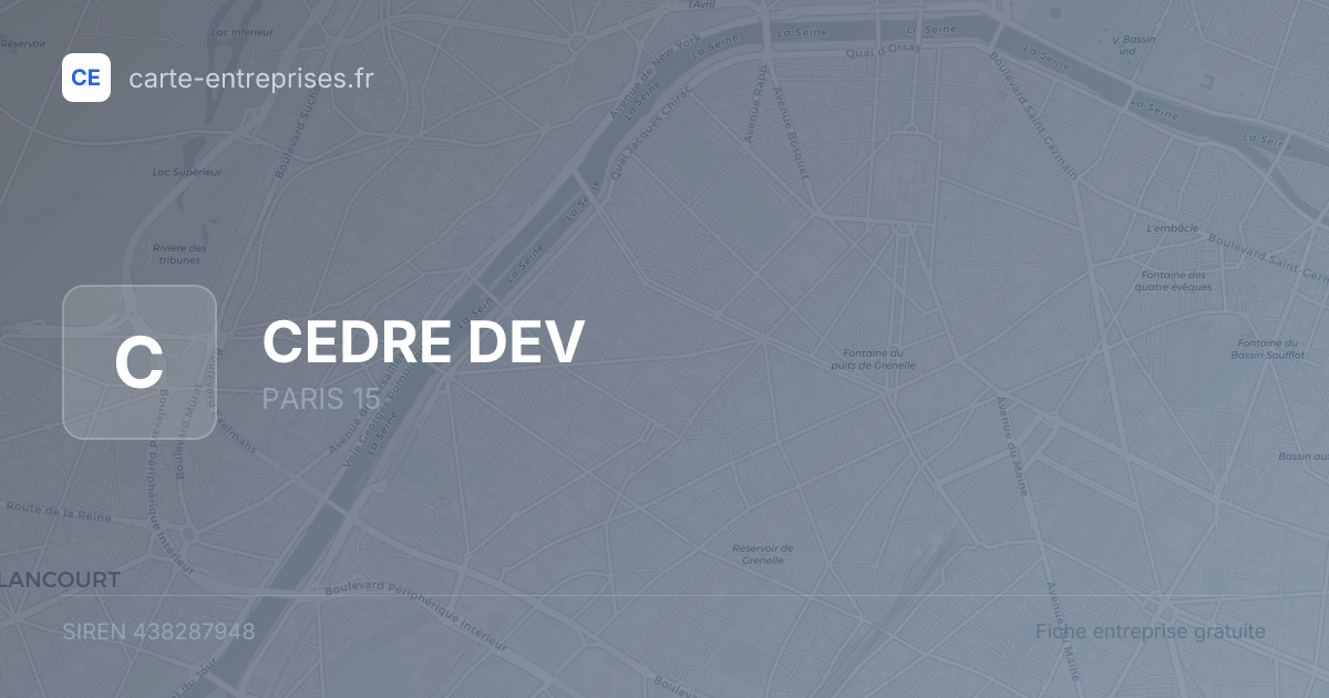 CEDRE DEV — 438287948 — fiche entreprise