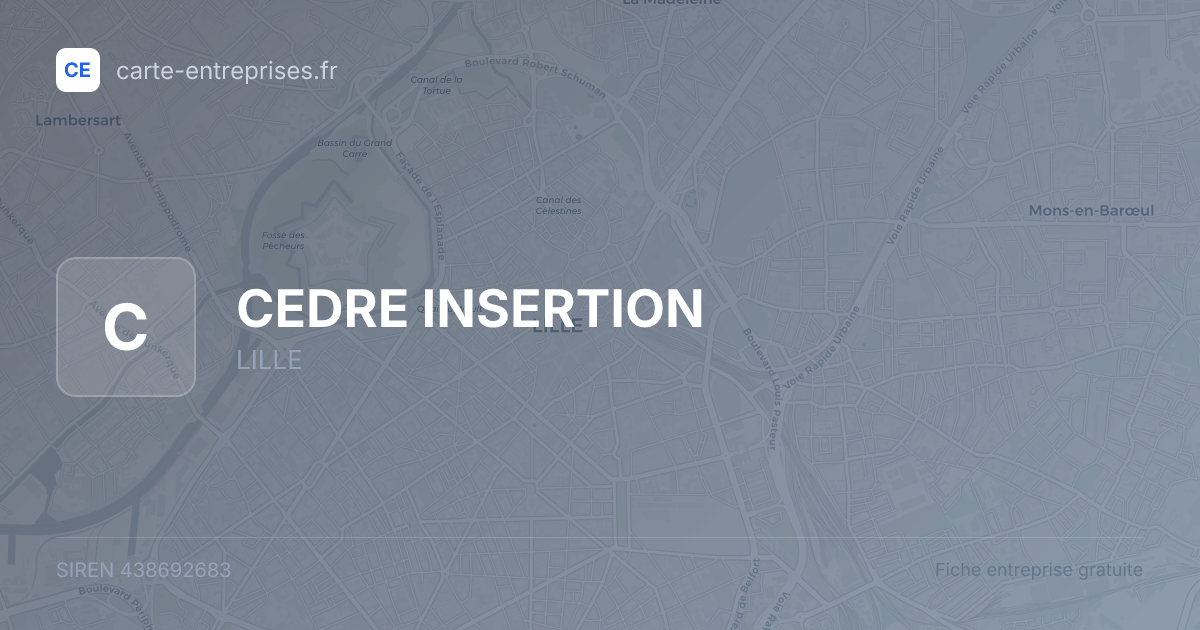 CEDRE INSERTION — 438692683 — fiche entreprise
