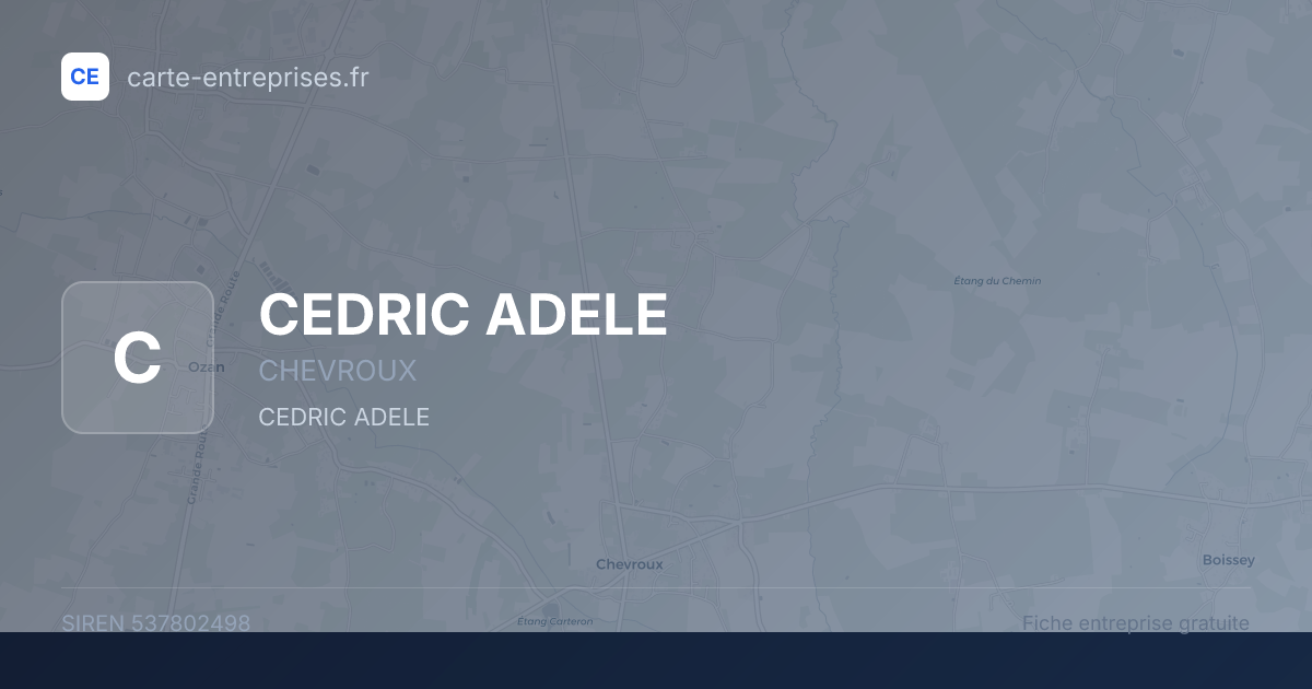 CEDRIC ADELE — 537802498 — fiche entreprise