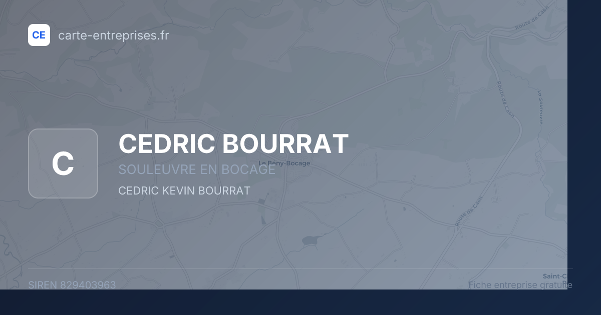 CEDRIC BOURRAT — 829403963 — fiche entreprise