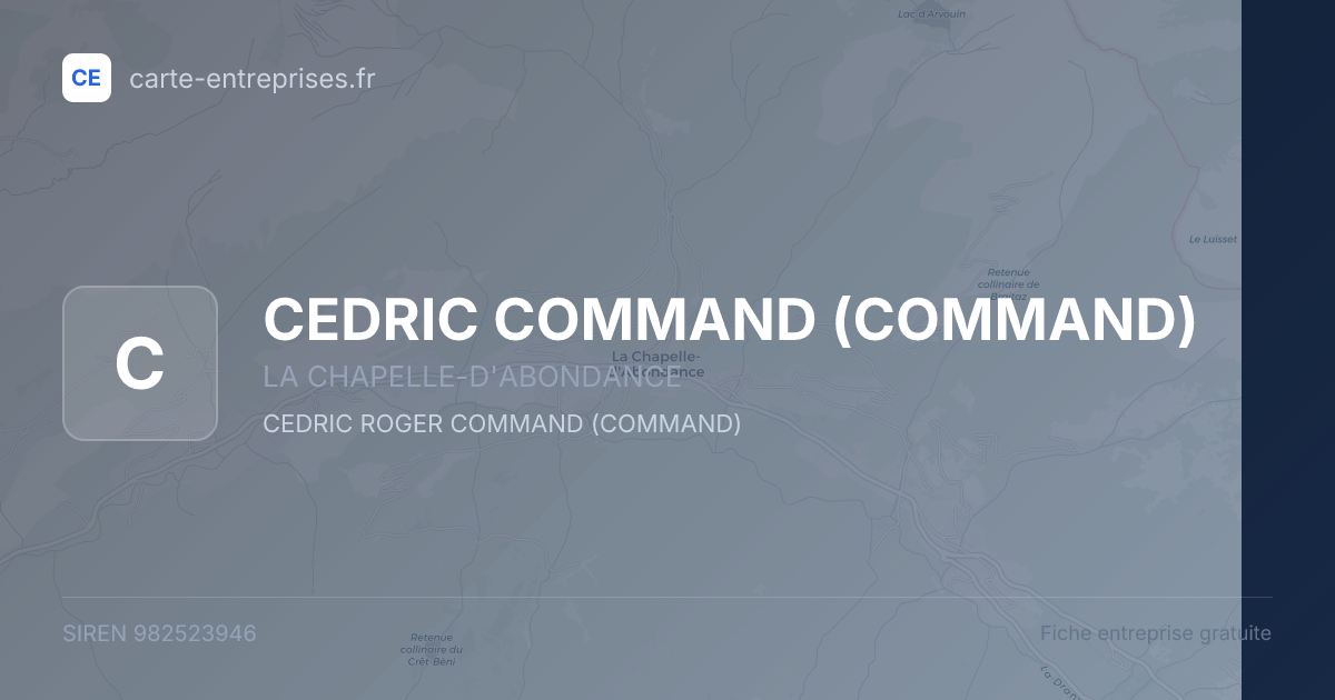 CEDRIC COMMAND (COMMAND) — 982523946 — fiche entreprise