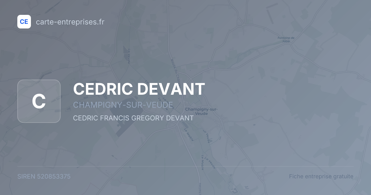 CEDRIC DEVANT — 520853375 — fiche entreprise
