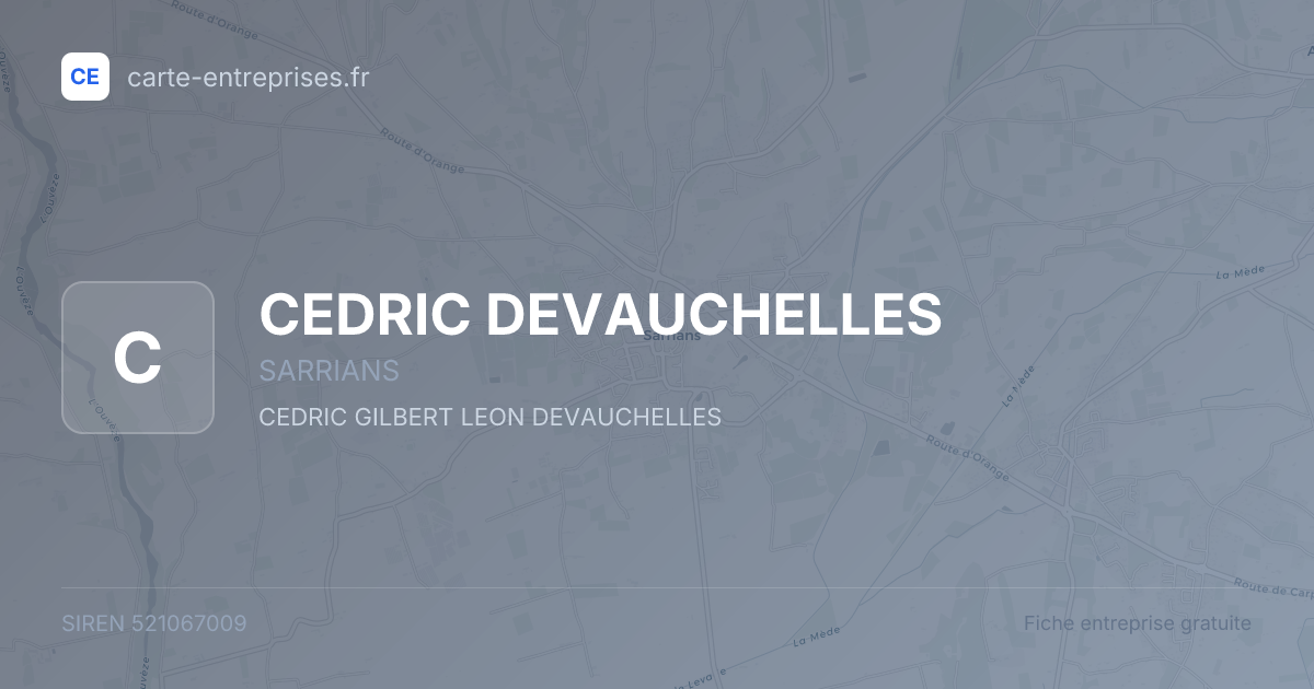 CEDRIC DEVAUCHELLES — 521067009 — fiche entreprise