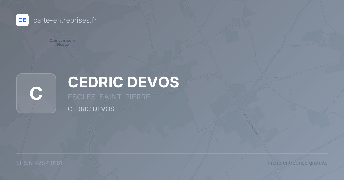 CEDRIC DEVOS — 428719181 — fiche entreprise
