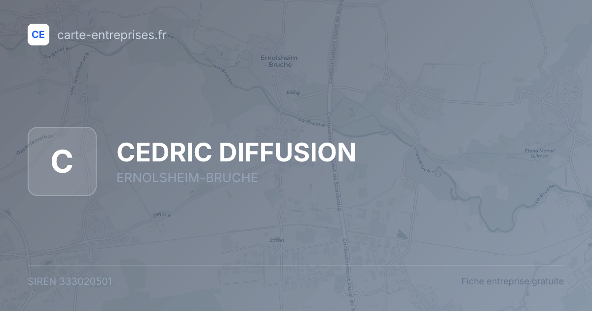 CEDRIC DIFFUSION — 333020501 — fiche entreprise
