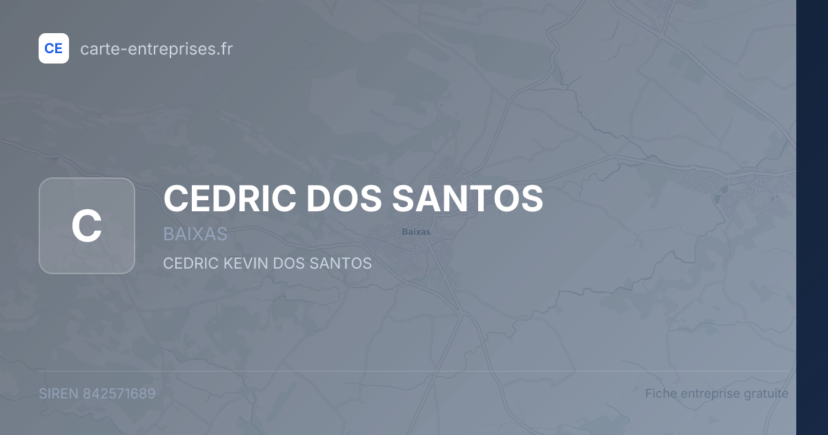CEDRIC DOS SANTOS — 842571689 — fiche entreprise
