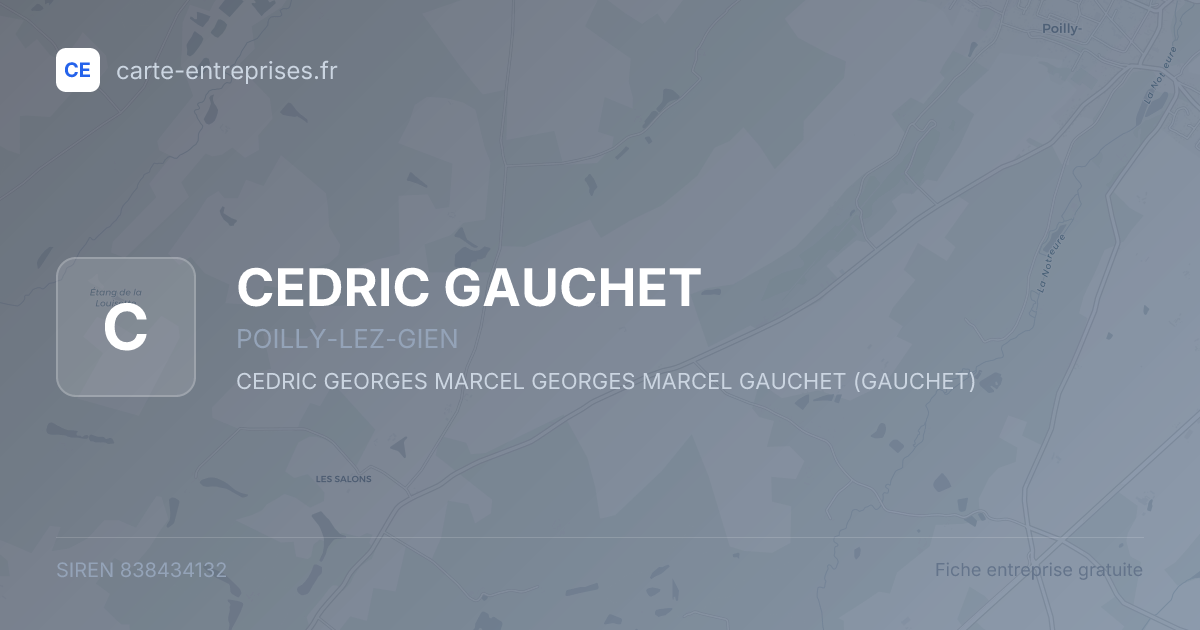 CEDRIC GAUCHET — 838434132 — fiche entreprise