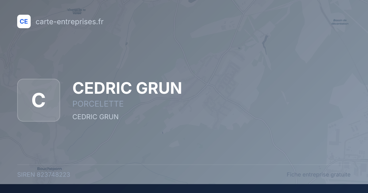 CEDRIC GRUN — 823748223 — fiche entreprise