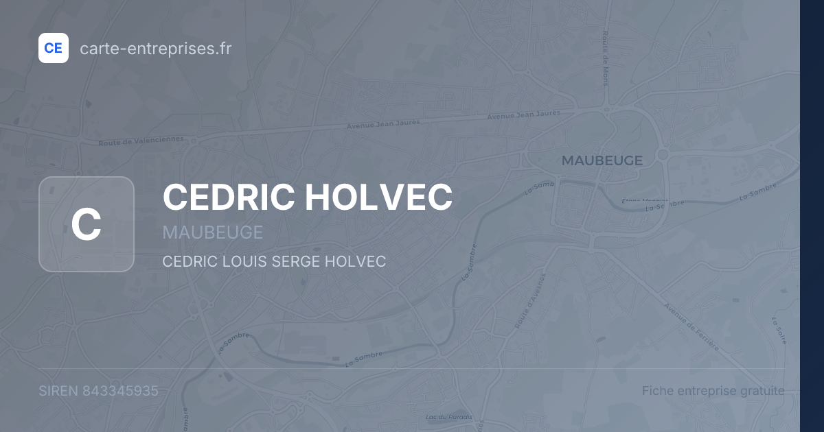 CEDRIC HOLVEC — 843345935 — fiche entreprise