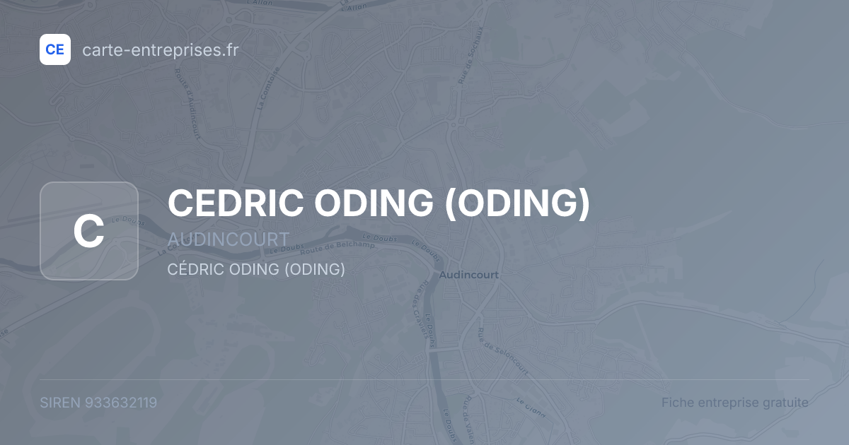 CEDRIC ODING (ODING) — 933632119 — fiche entreprise