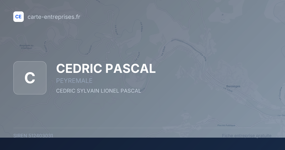 CEDRIC PASCAL — 512403031 — fiche entreprise