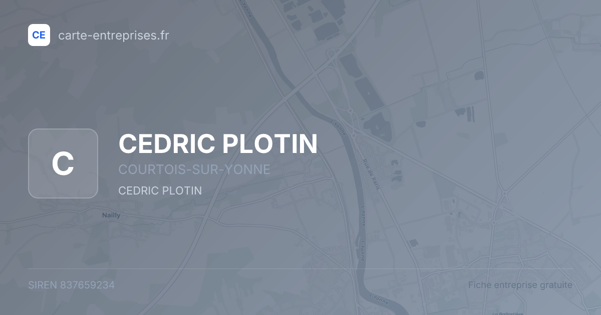 CEDRIC PLOTIN — 837659234 — fiche entreprise