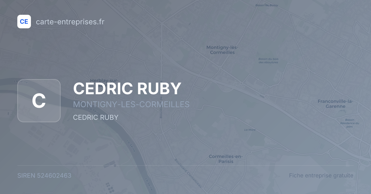 CEDRIC RUBY — 524602463 — fiche entreprise