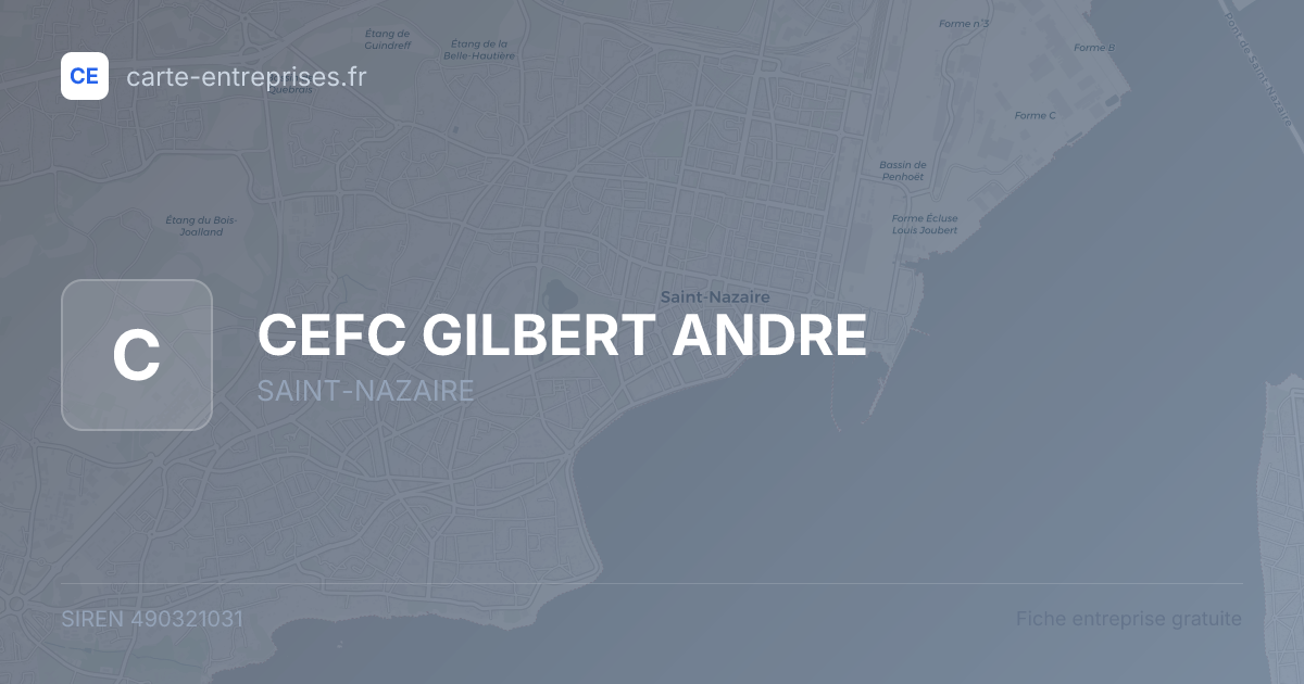 CEFC GILBERT ANDRE — 490321031 — fiche entreprise