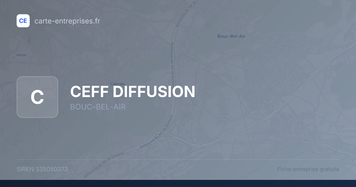 CEFF DIFFUSION — 335050373 — fiche entreprise