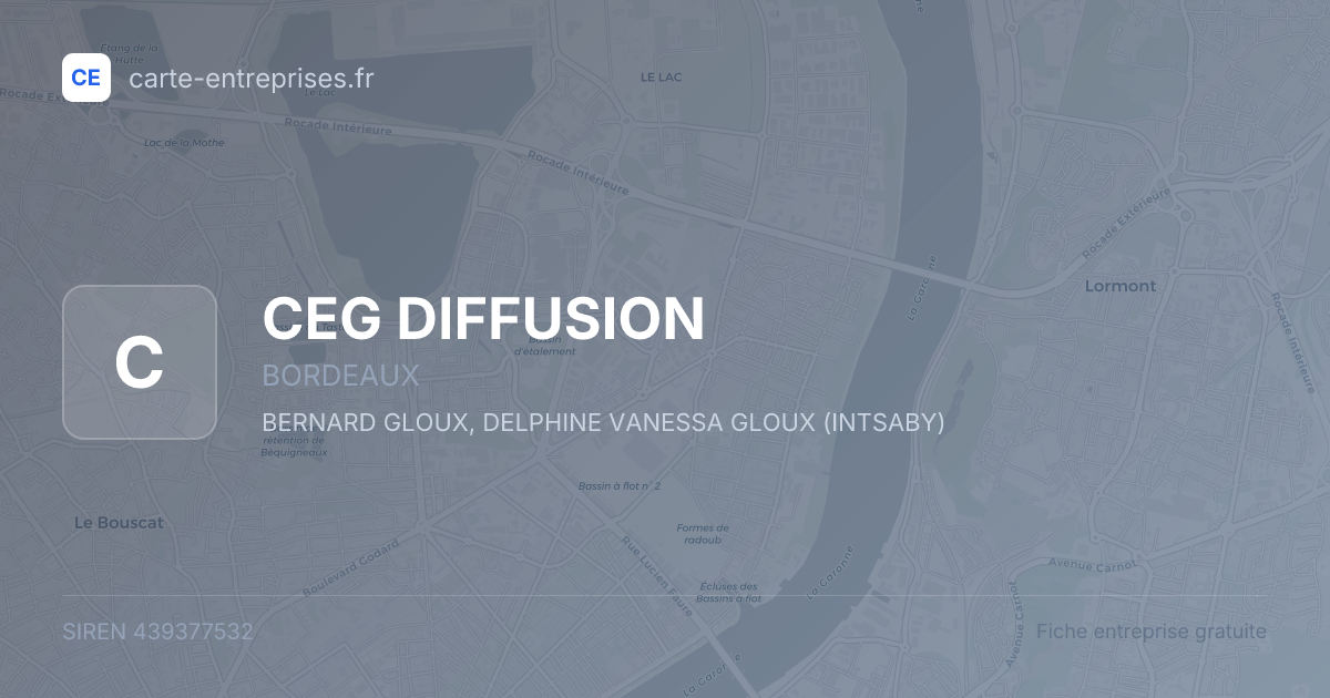 CEG DIFFUSION — 439377532 — fiche entreprise