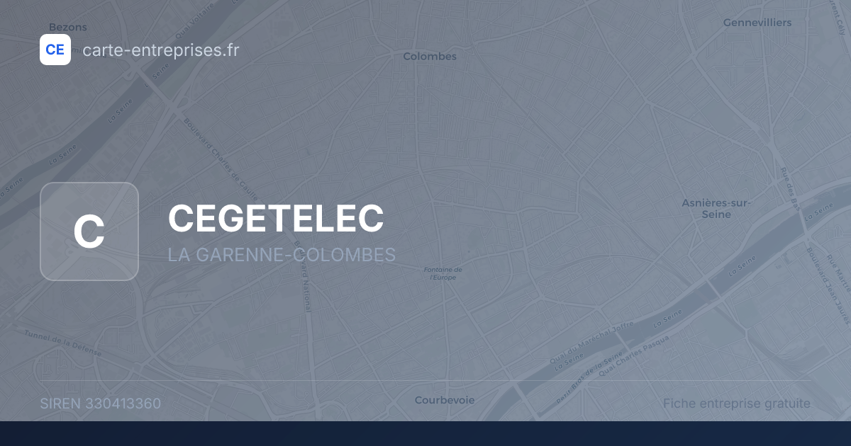 CEGETELEC — 330413360 — fiche entreprise