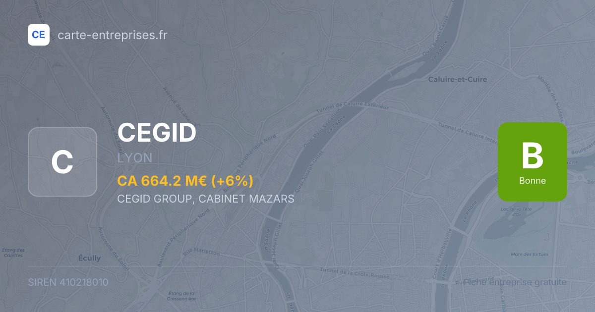 CEGID — 410218010 — fiche entreprise