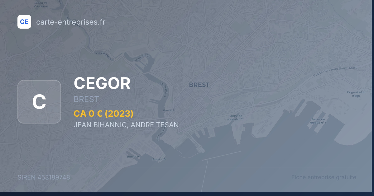 CEGOR — 453189748 — fiche entreprise