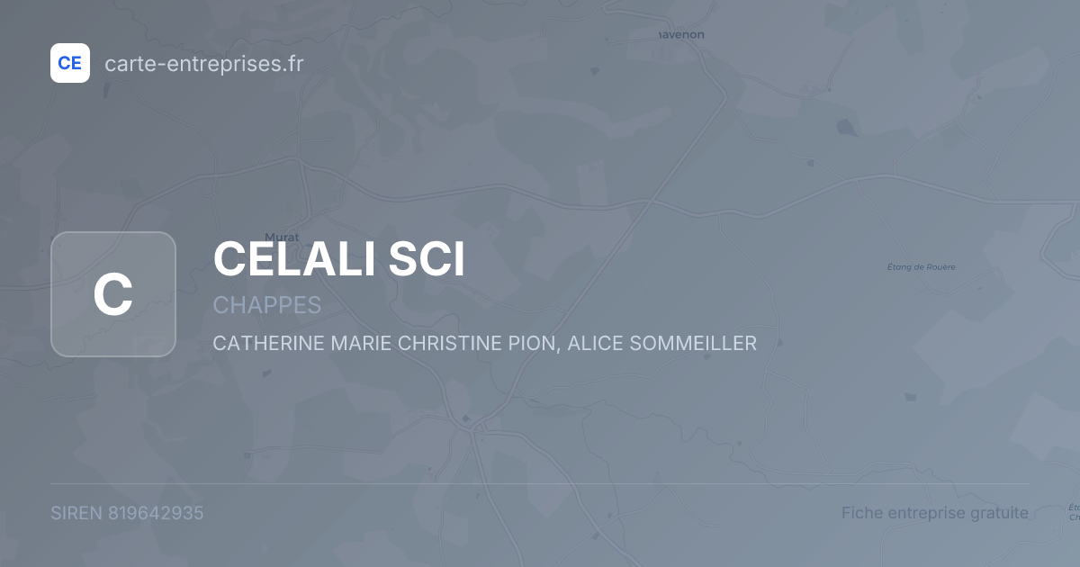 CELALI SCI — 819642935 — fiche entreprise