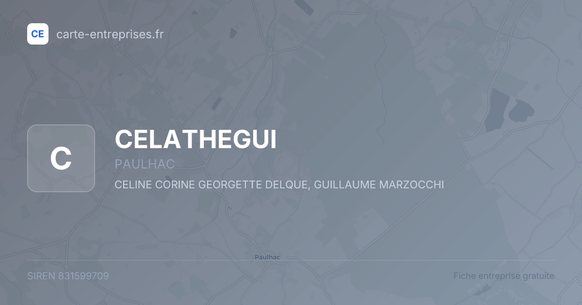 CELATHEGUI — 831599709 — fiche entreprise