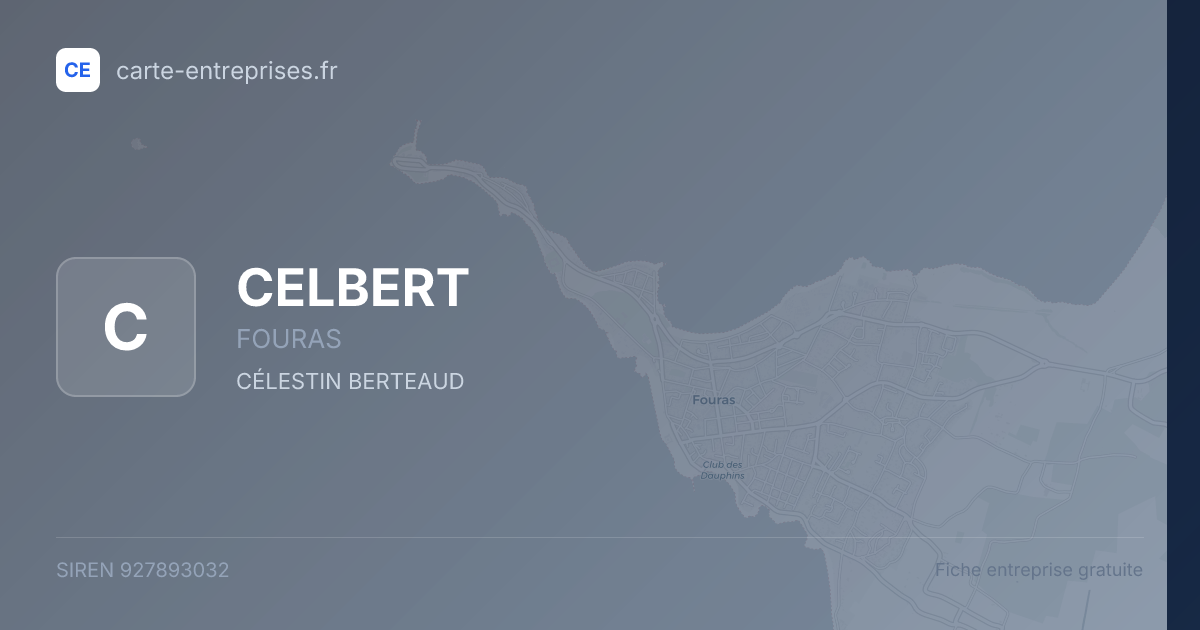 CELBERT — 927893032 — fiche entreprise