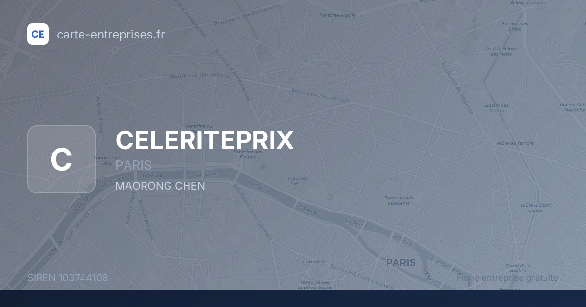 CELERITEPRIX — 103744108 — fiche entreprise