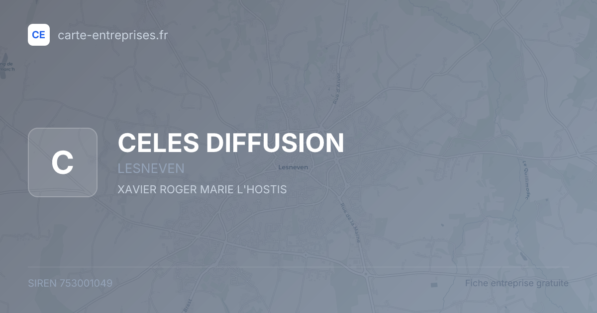 CELES DIFFUSION — 753001049 — fiche entreprise