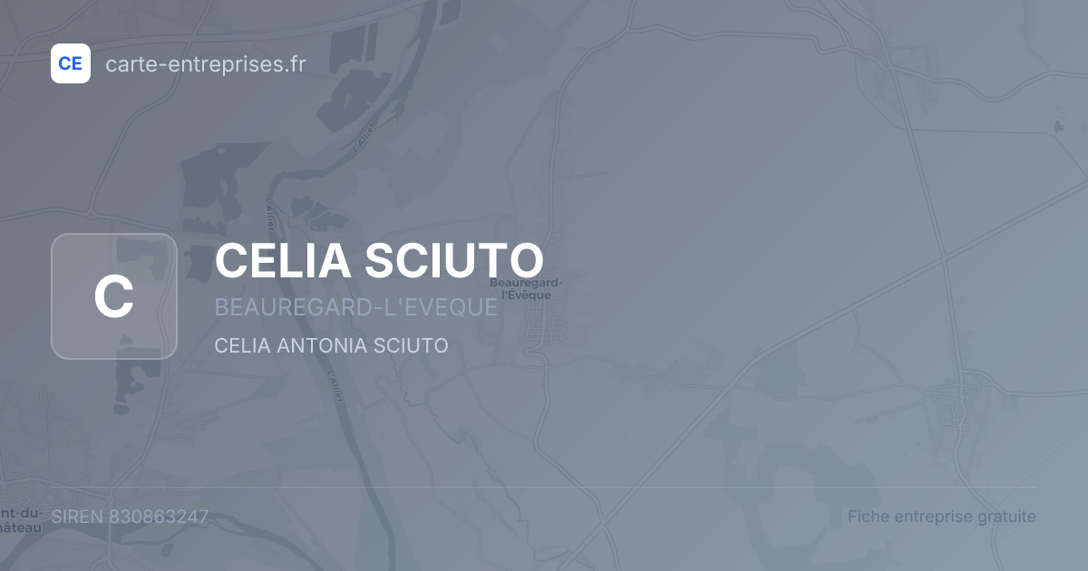 CELIA SCIUTO — 830863247 — fiche entreprise