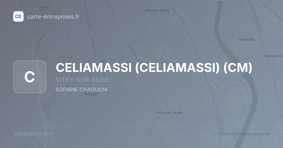 CELIAMASSI (CELIAMASSI) (CM) — 897451829 — fiche entreprise