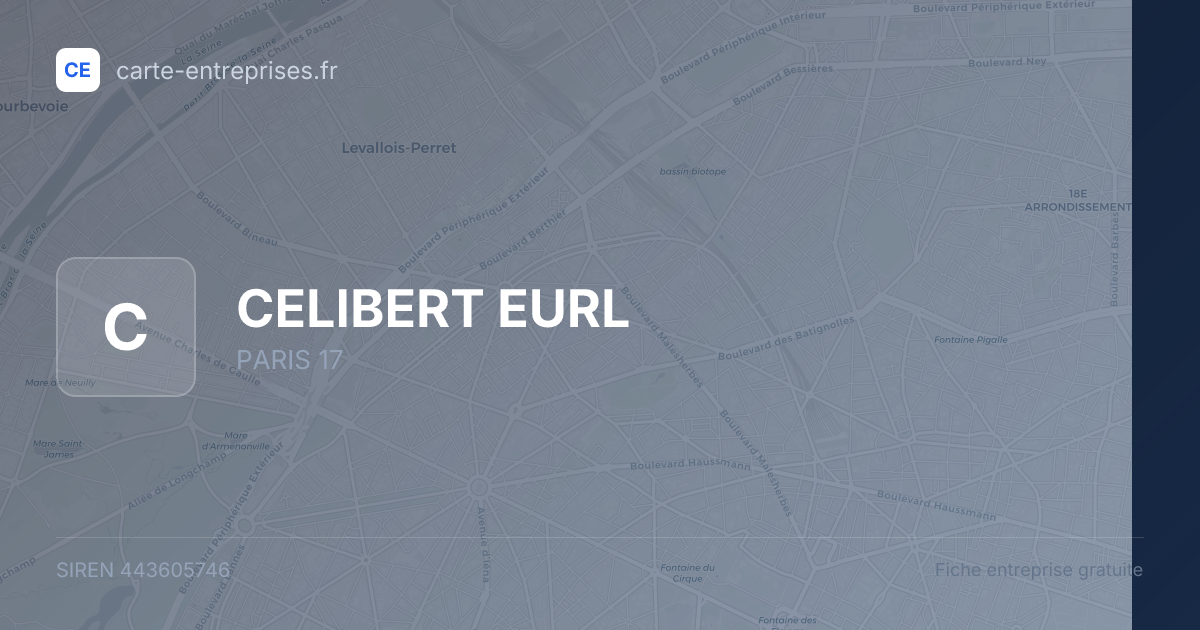 CELIBERT EURL — 443605746 — fiche entreprise