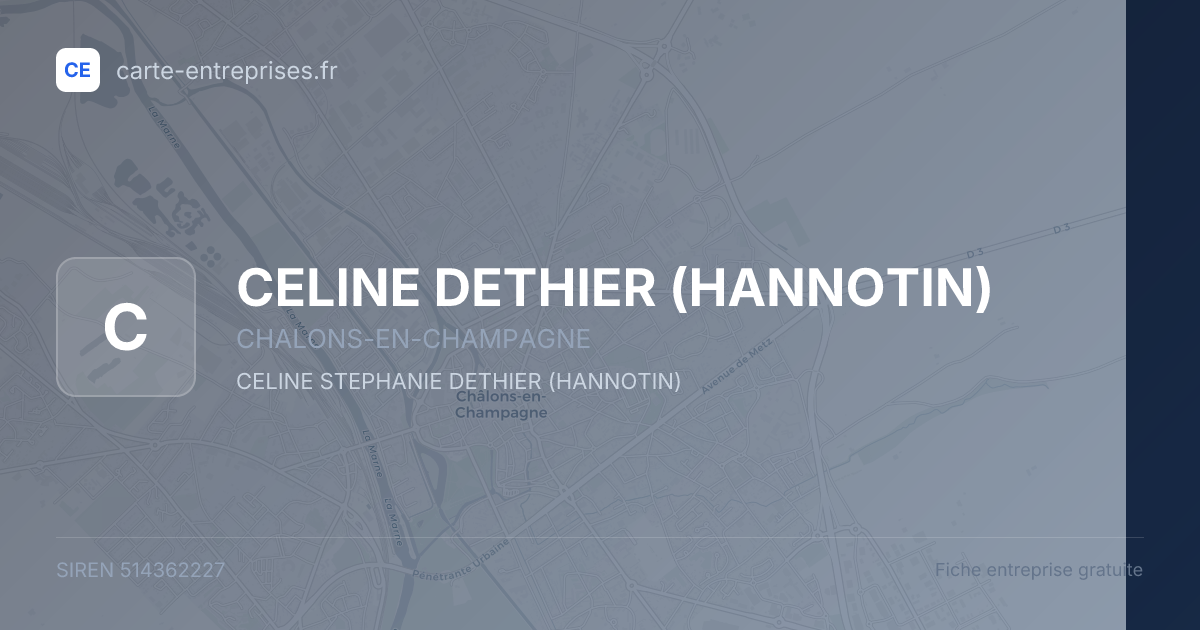 CELINE DETHIER (HANNOTIN) — 514362227 — fiche entreprise