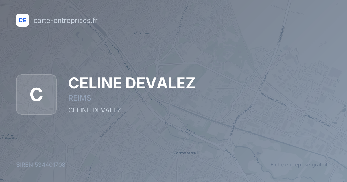 CELINE DEVALEZ — 534401708 — fiche entreprise