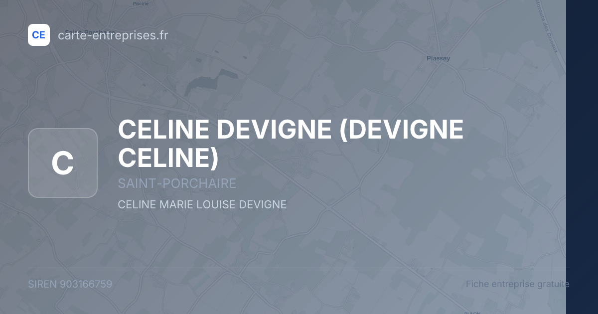 CELINE DEVIGNE (DEVIGNE CELINE) — 903166759 — fiche entreprise